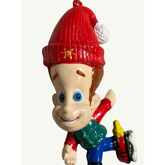 Jimmy Neutron Christmas Ornament - Retro Cartoon Skating Boy Figurine - Picture 2 of 7